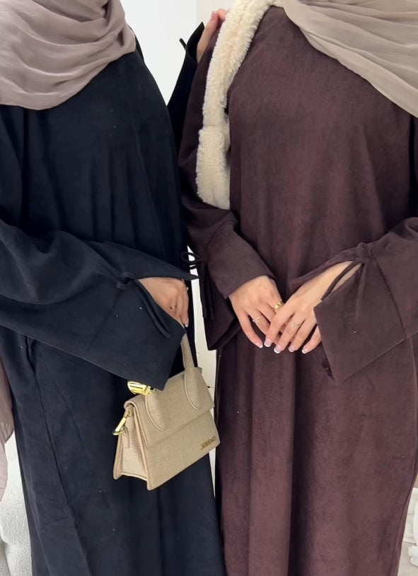 To Be In It - Brown Winter Closed Abaya