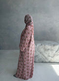 Sky Pink Open Abaya