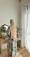 Creamy silk - Open abaya