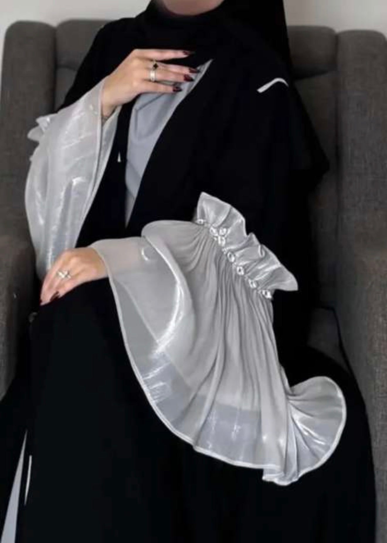 Black Swan Open Abaya