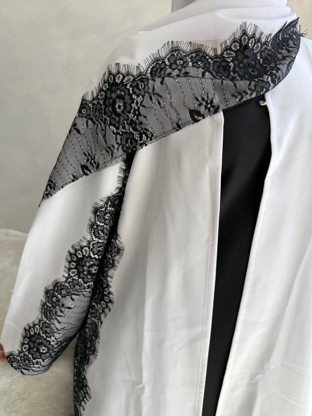Madam Lace Open Abaya