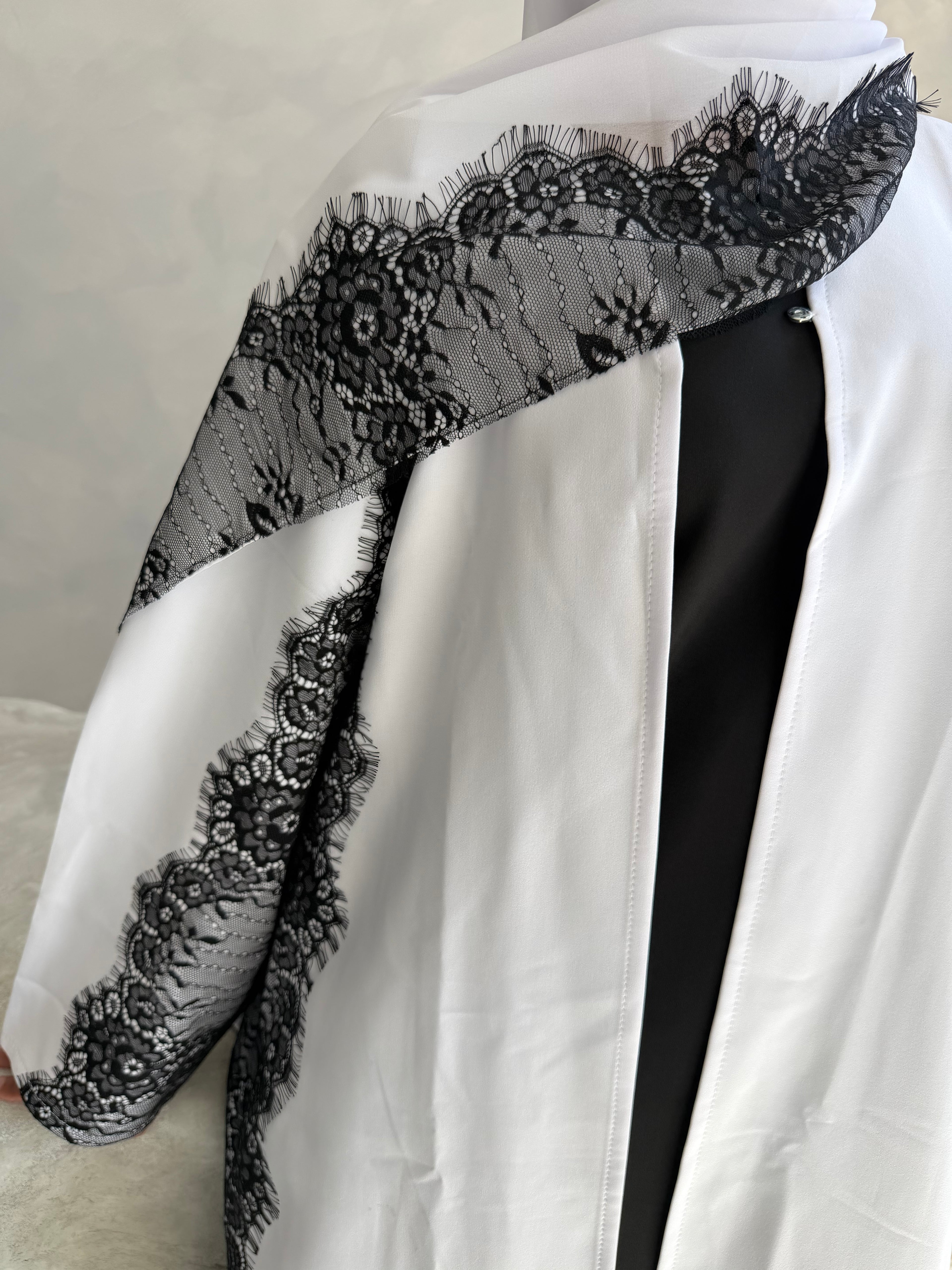 Madam Lace Open Abaya