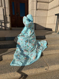 Sky Blue Sorée Open Abaya