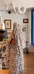 Mocha Swirl open Abaya
