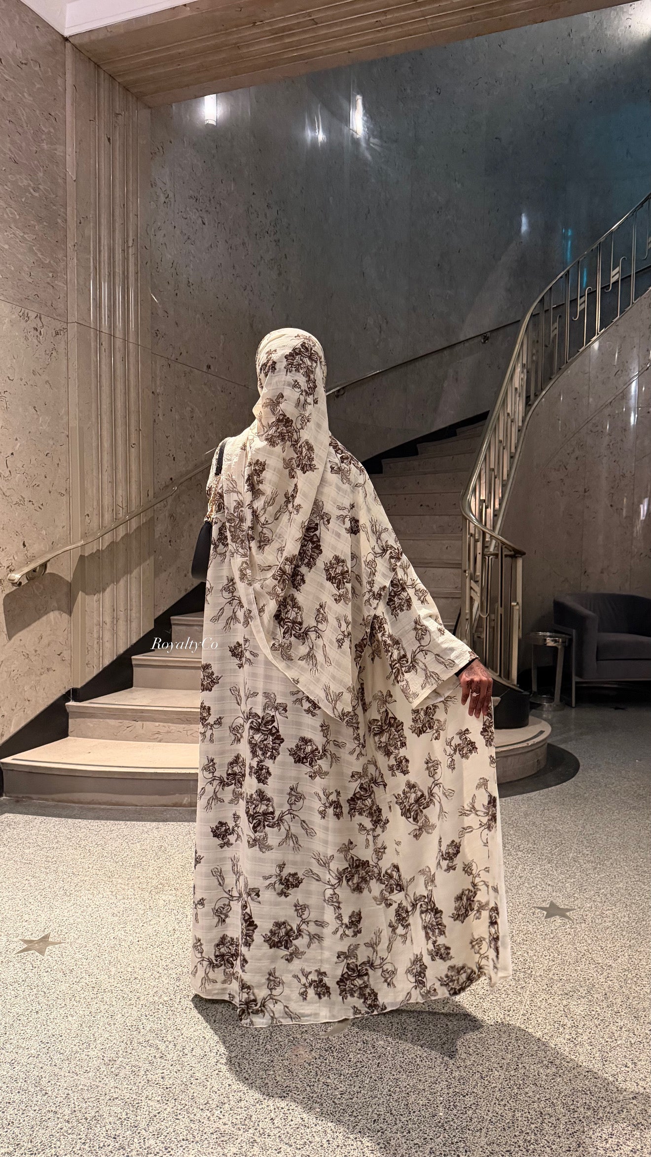 Cocoa Blossom Open Abaya