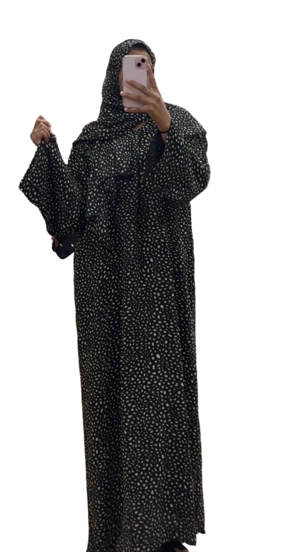 Cheetah print closed abaya