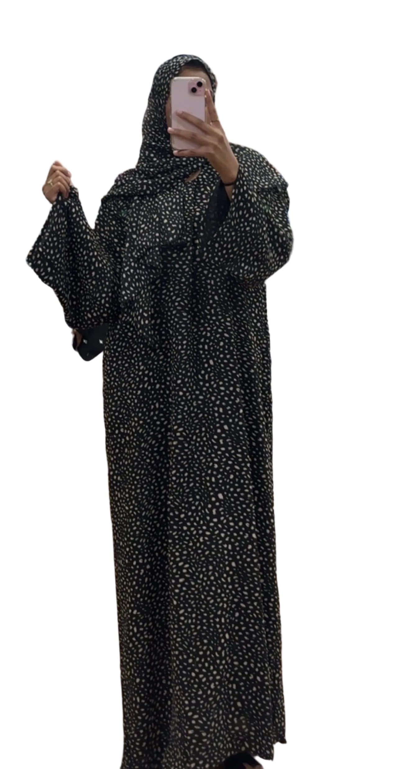 Cheetah print closed abaya