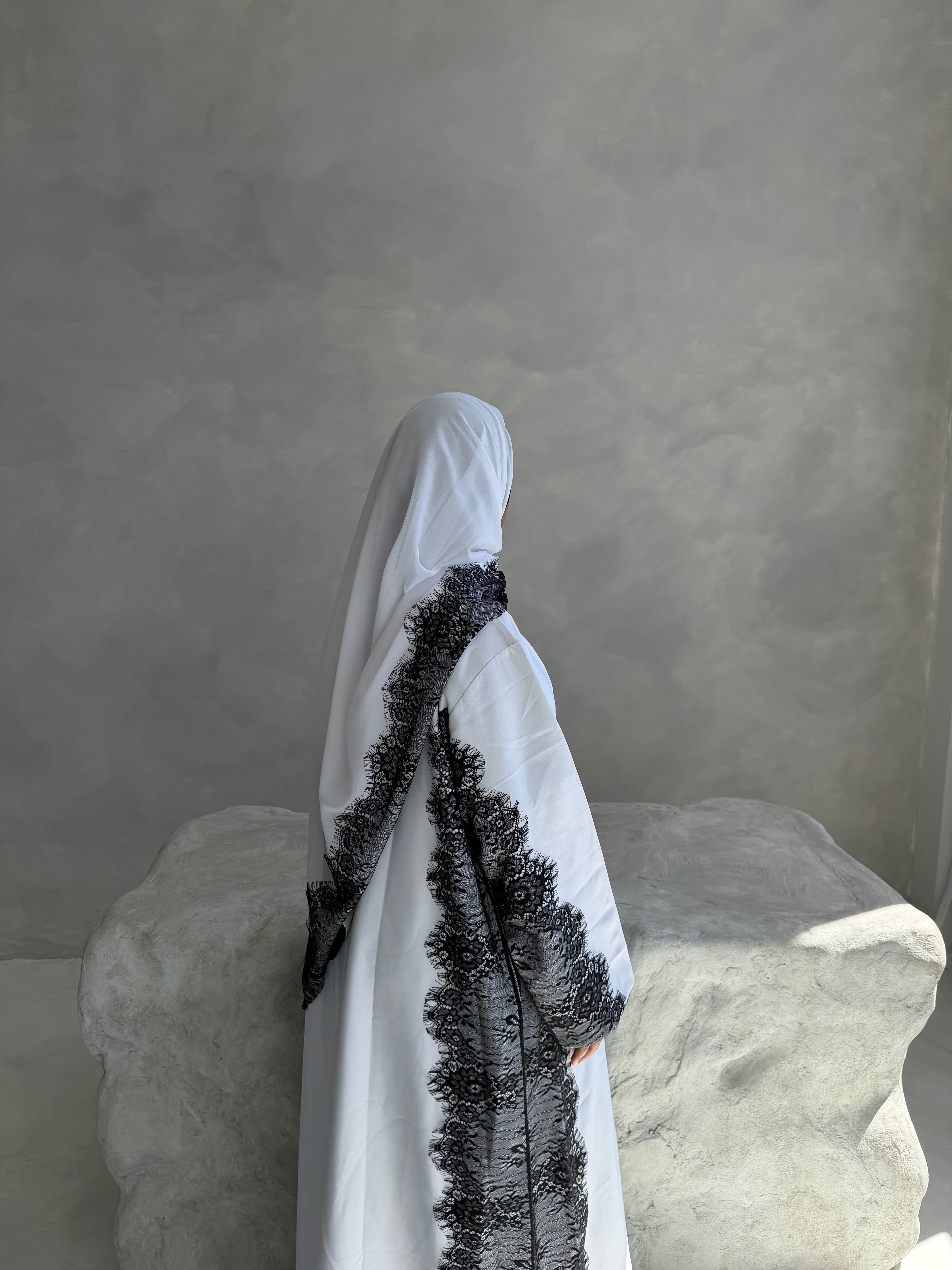 Madam Lace Open Abaya