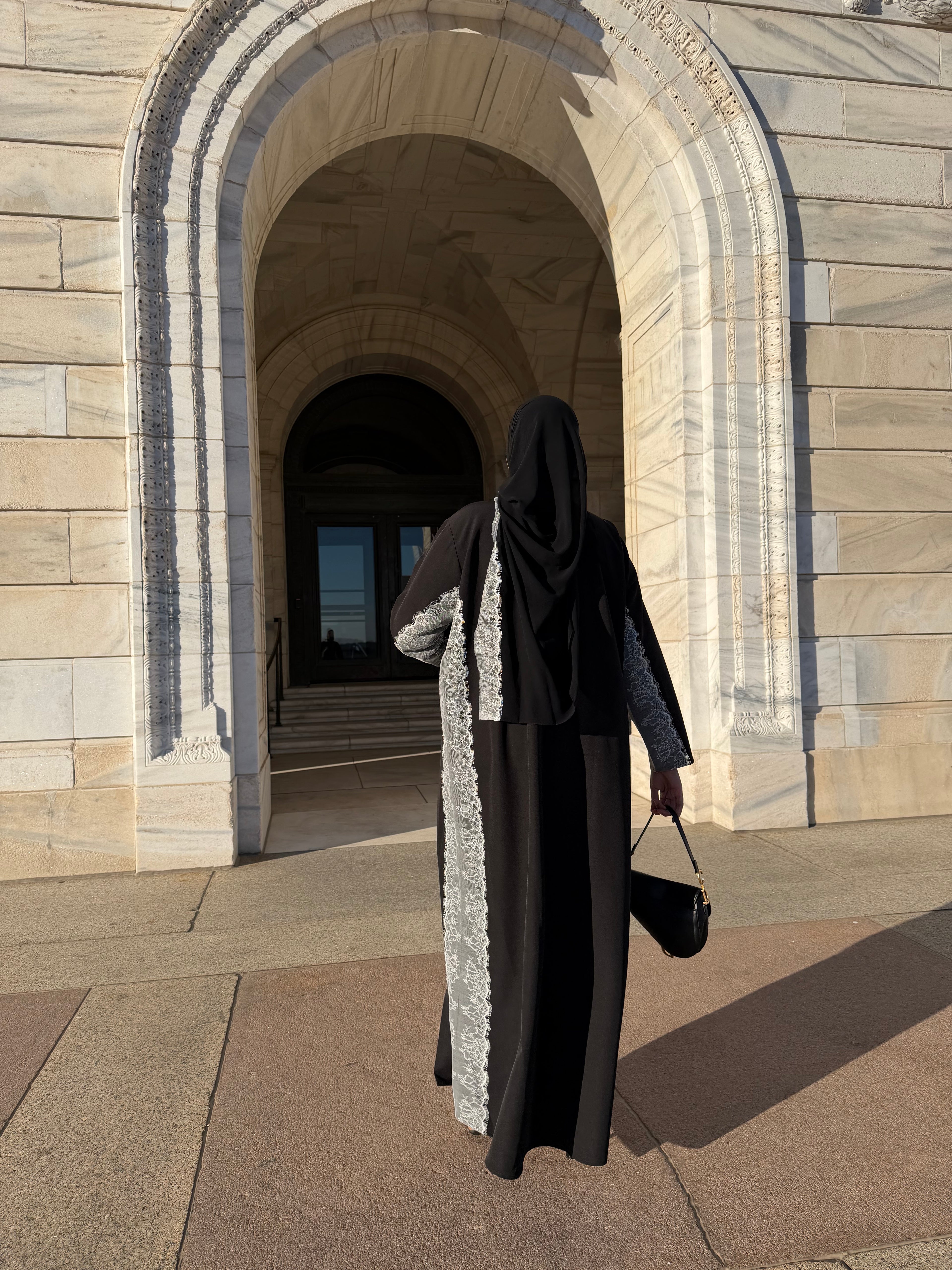 Madam Lace Open Abaya