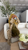 Silky Peacock open abaya