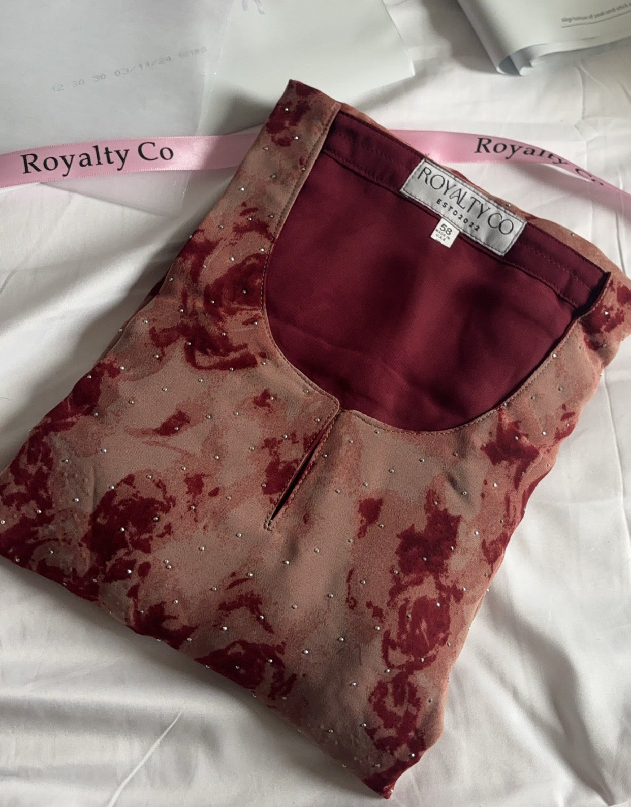 Rosy Red Closed Abaya