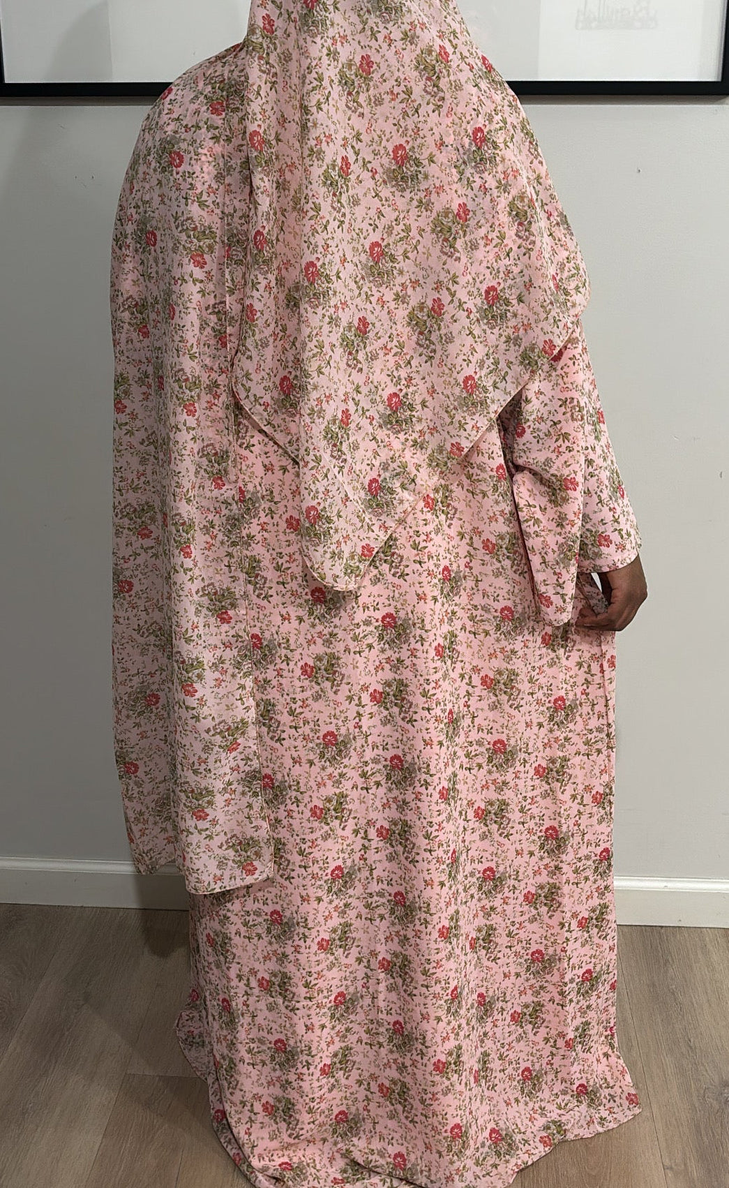 Sky Pink Closed Abaya