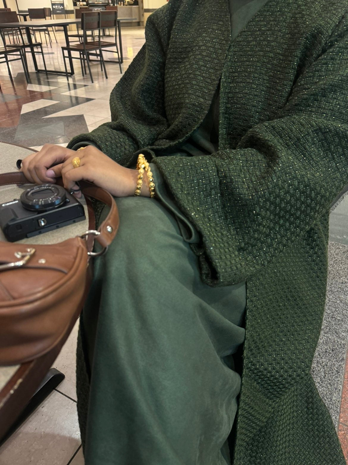 Emerald Coat Abaya
