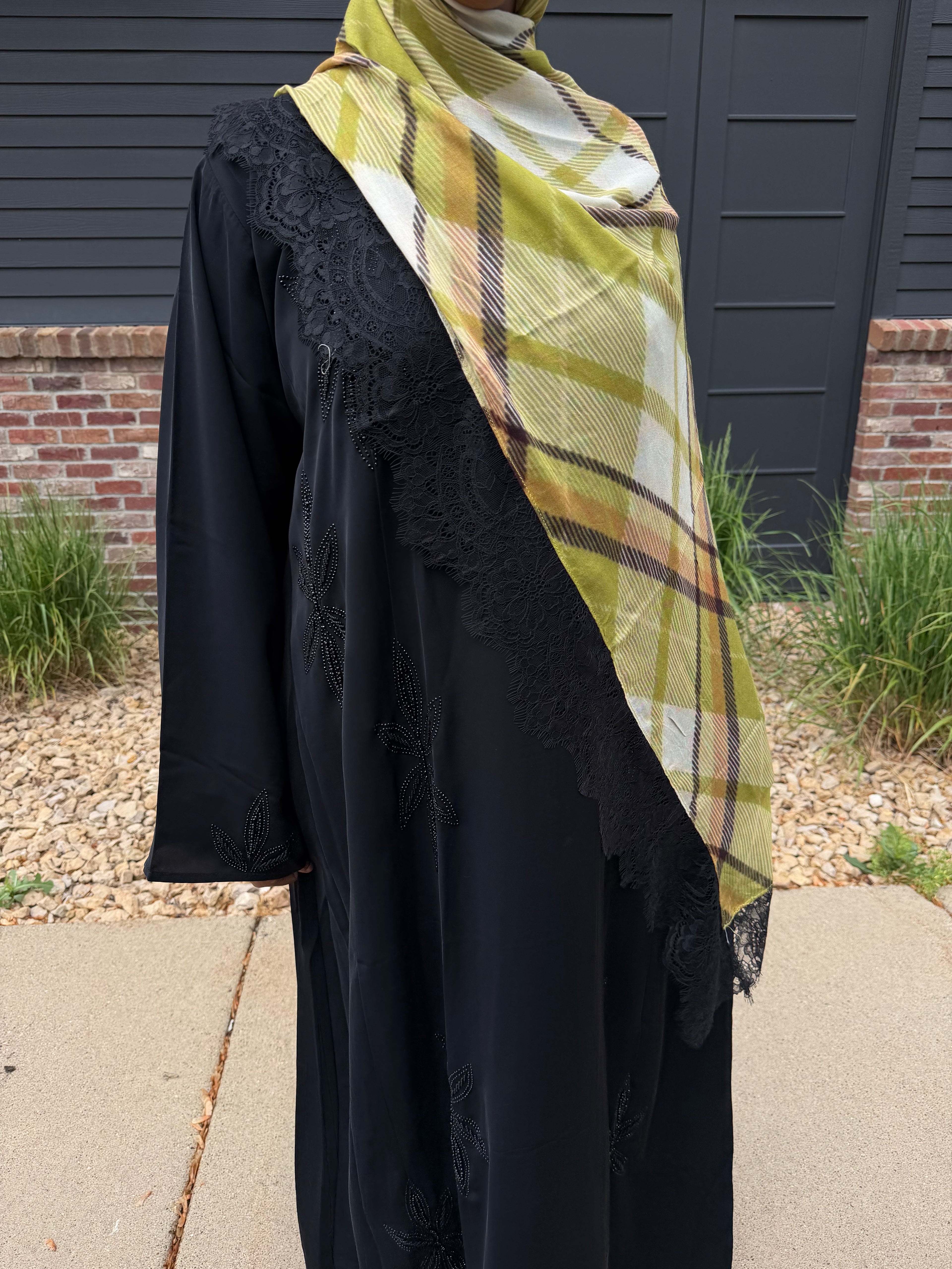 Lime plaid lace ￼