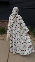 Brown Tulips Open Abaya