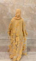 Golden Petal Open Abaya