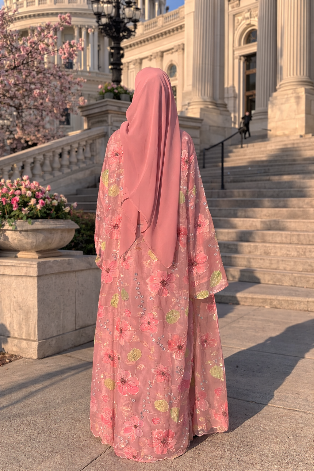 Princess bloom open abaya
